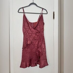 Altar’d State Floral Ruffle Dress in Mesa Rose